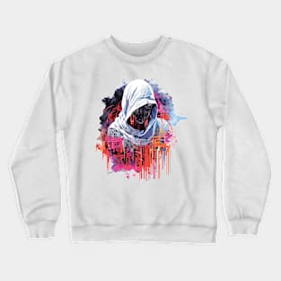 Hacker Game Urbain City Life Mistery Shadow Abstract Crewneck Sweatshirt